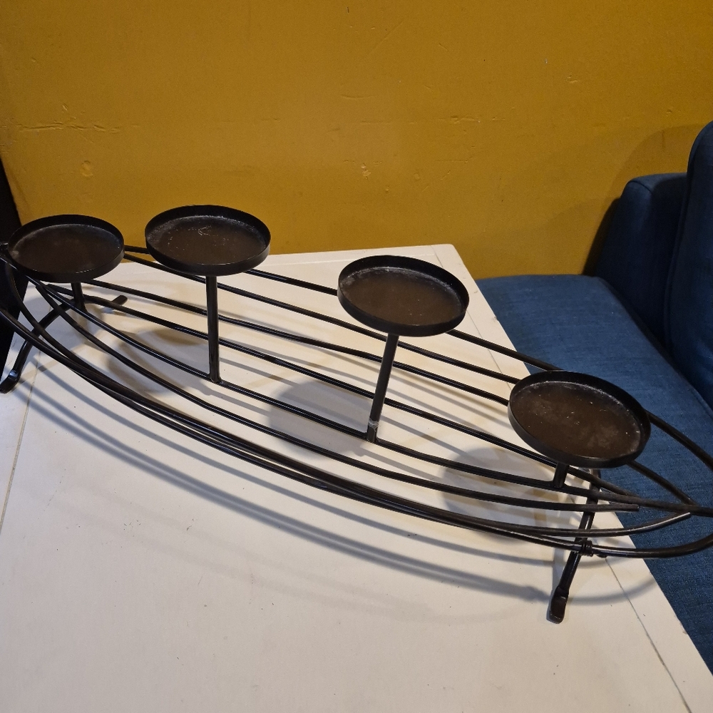 Black Metal Candle Holder